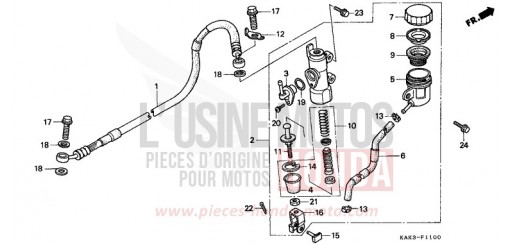 MAITRE-CYLINDRE FREIN AR. CYLINDRE CRM125RP de 1993
